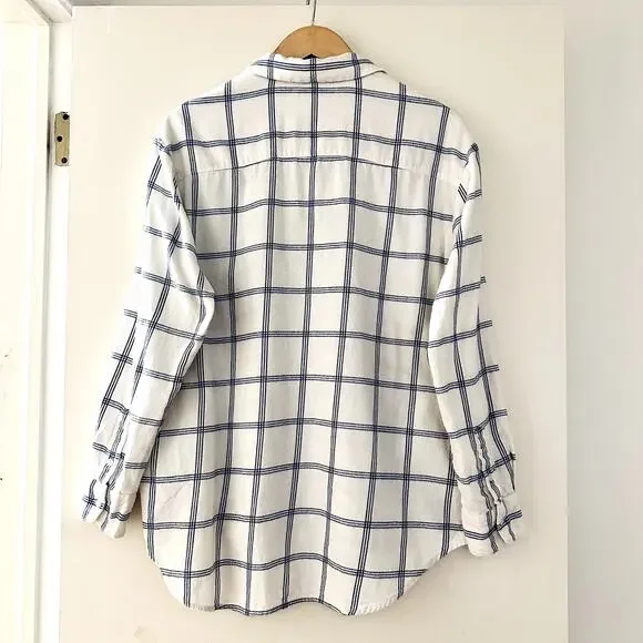 Madewell Sunday Flannel Botton Down Shirt Sz L - Picture 4 of 5